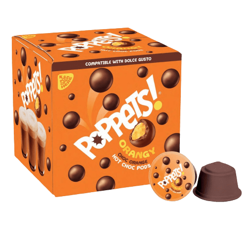 Orange Poppets Hot Chocolate Pods for Dolce Gusto