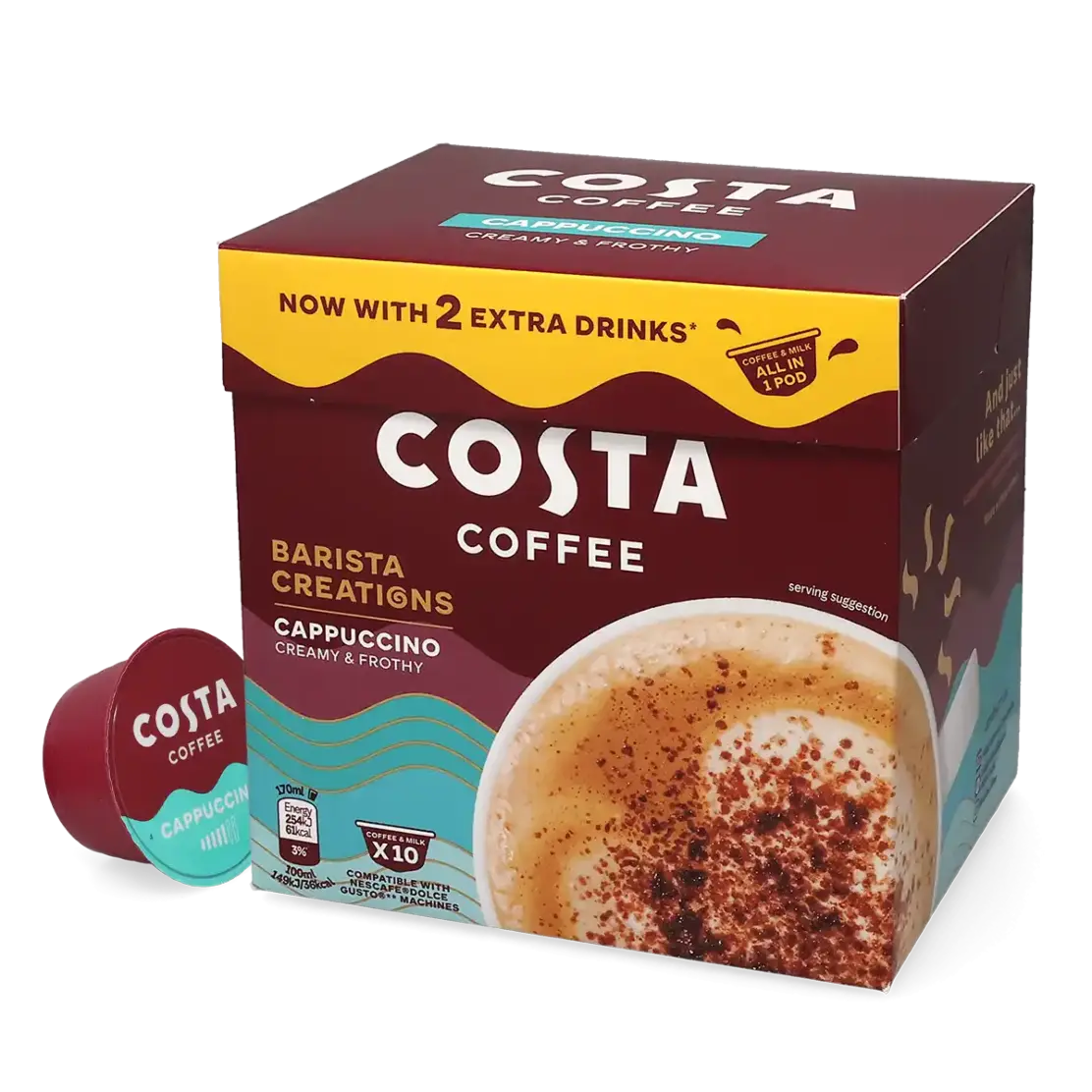 Cappuccino - Costa Classic Dolce Gusto Compatible Pods